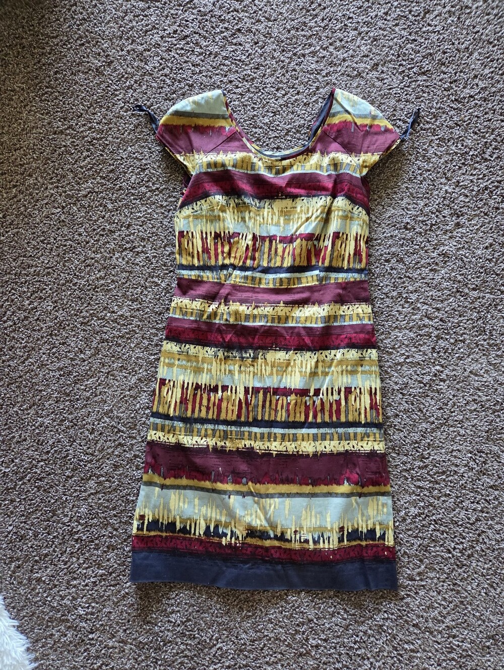 Pendleton Women's Size 10 Southwestern Print Sheath Dress Cap Sleeve Lined
